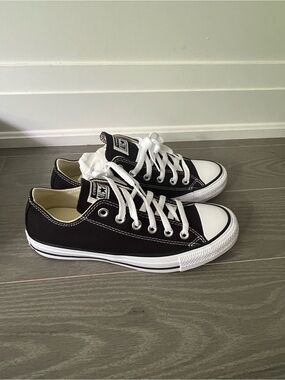 Converse Low Top Canvas Sneakers - Black & White